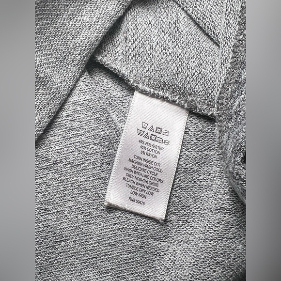 Mercer & Madison Women's Mock Neck Sleeveless Grey Sweater Dress, Size XS - Picture 8 of 8